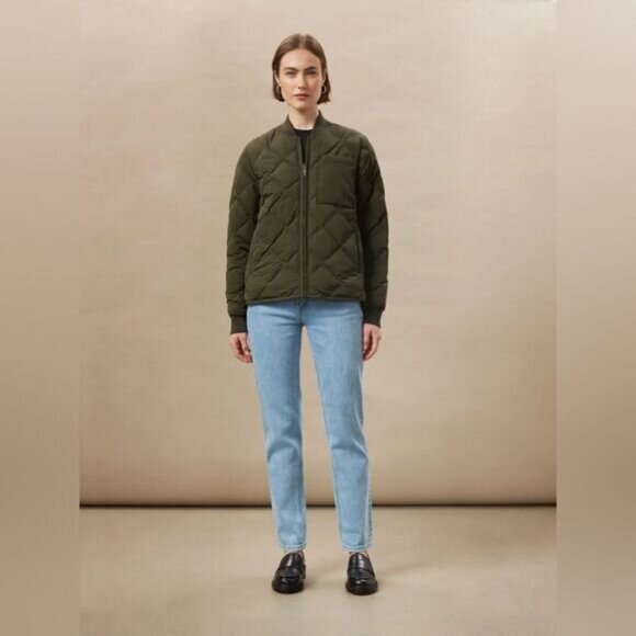 Frank and Oak The Skyline Reversible Bomber Jacket Women's Rosin Green Small NWT - Picture 9 of 10